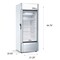 Premium Levella 6.5 cu. ft. Commercial Upright Display Refrigerator Glass Door Beverage Cooler in Silver PRF65DX - alternate 5